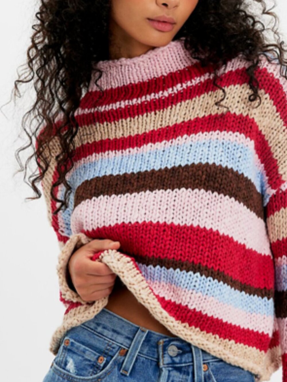 NWT Free People Opal Rollneck Knit Stripe Sweater
